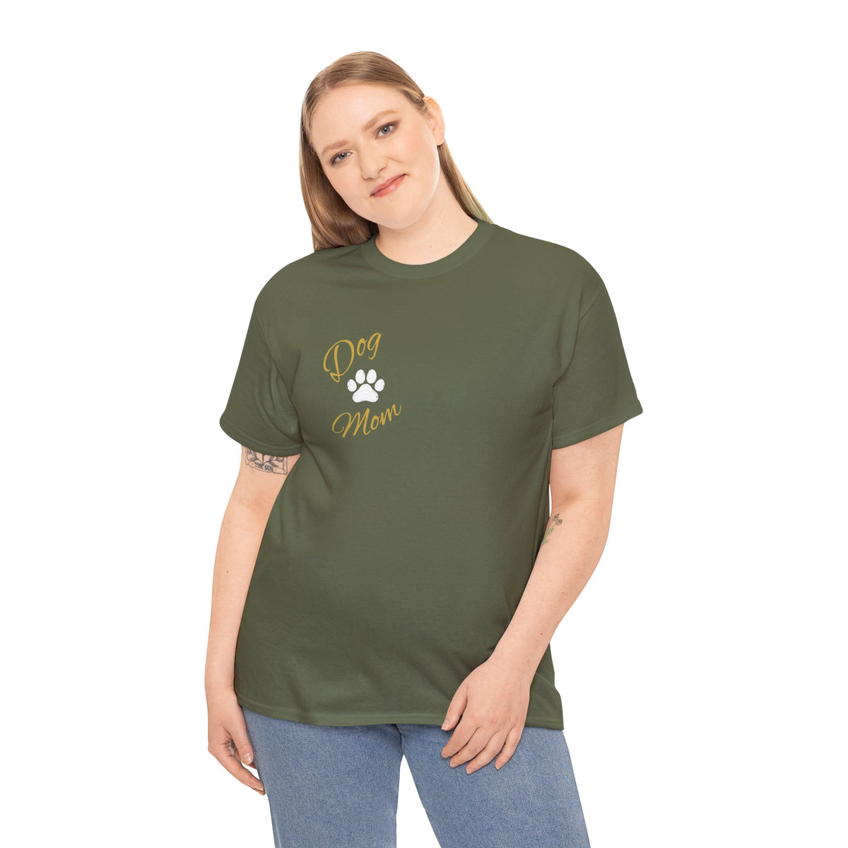 Dog Mom Tee, Unisex Heavy Cotton Tee