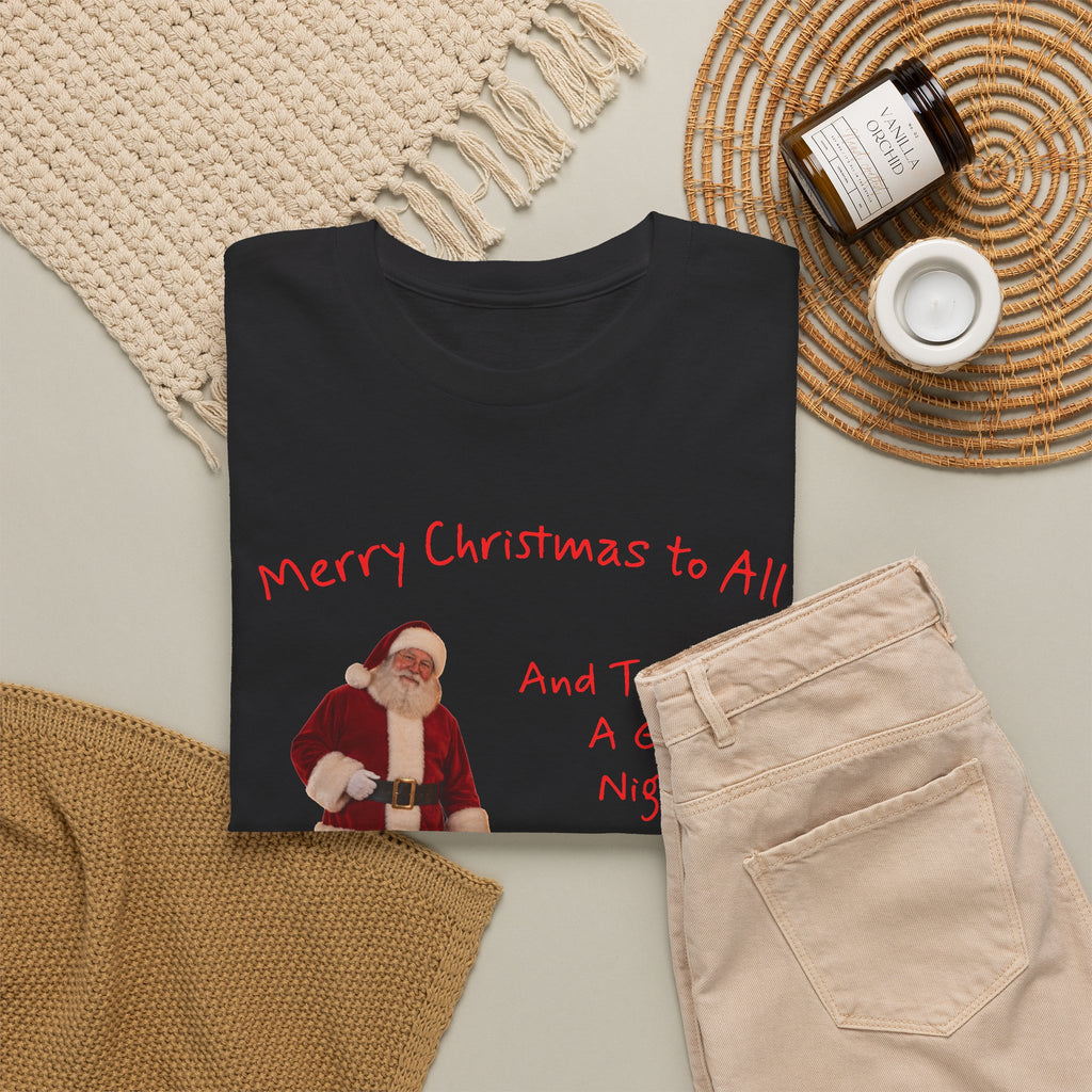 Santa and a Yellow Labrador, Merry Christmas, Unisex Heavy Cotton Tee