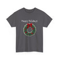 Happy Holidays Wreath, Unisex Heavy Cotton Tee