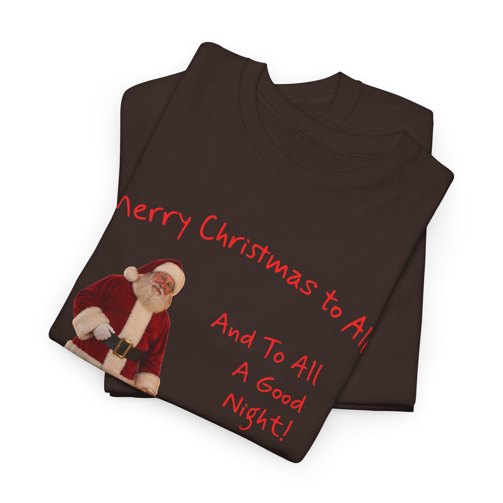 Santa and a Yellow Labrador, Merry Christmas, Unisex Heavy Cotton Tee