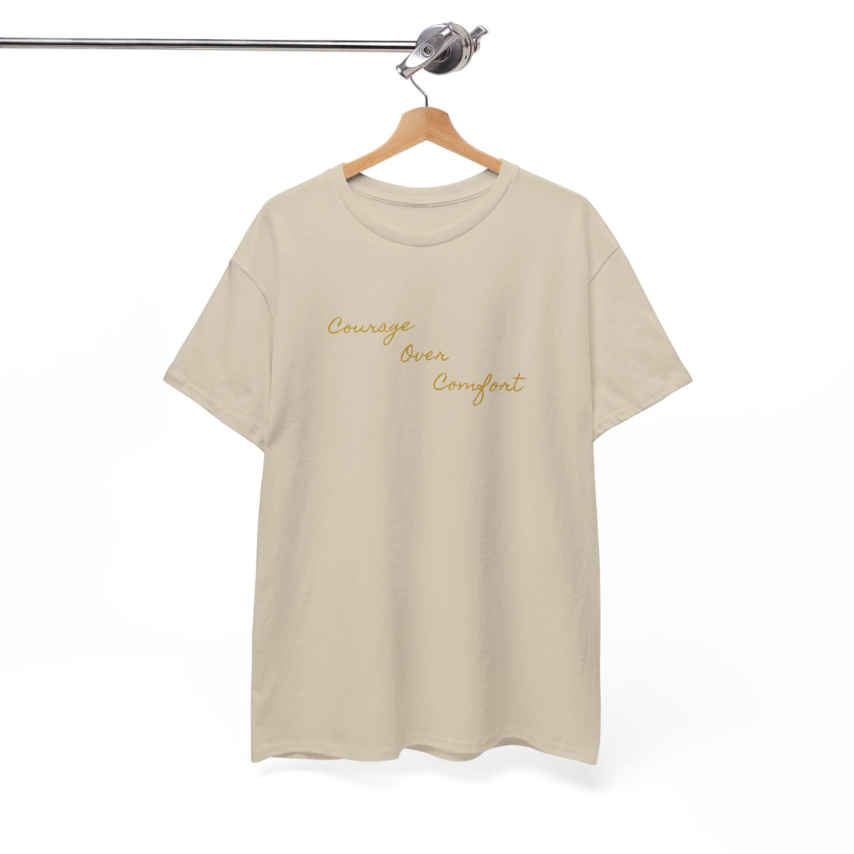 Courage Over Comfort, Be Courageous, Unisex Heavy Cotton Tee