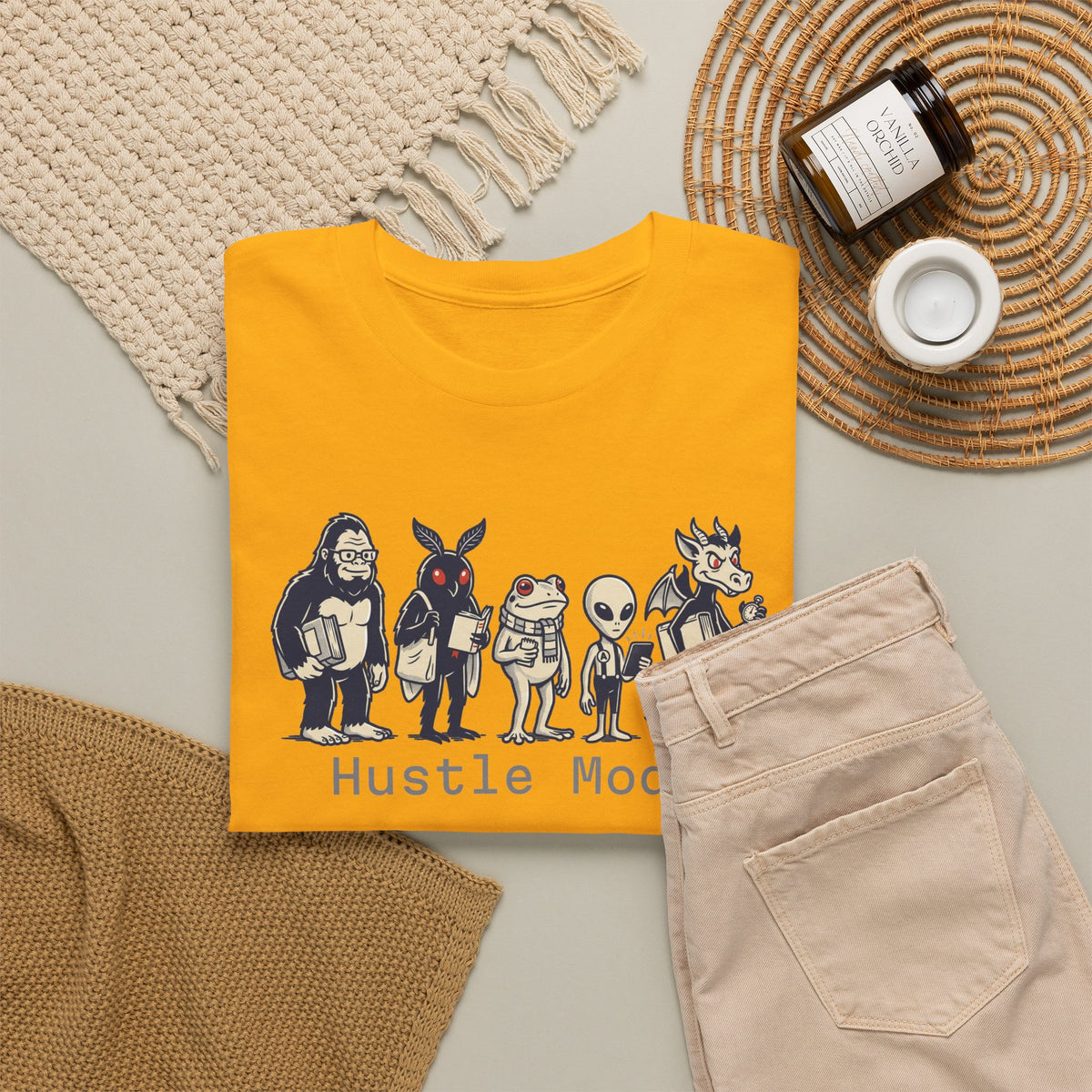 Hustle Mode Character Graphic T-Shirt