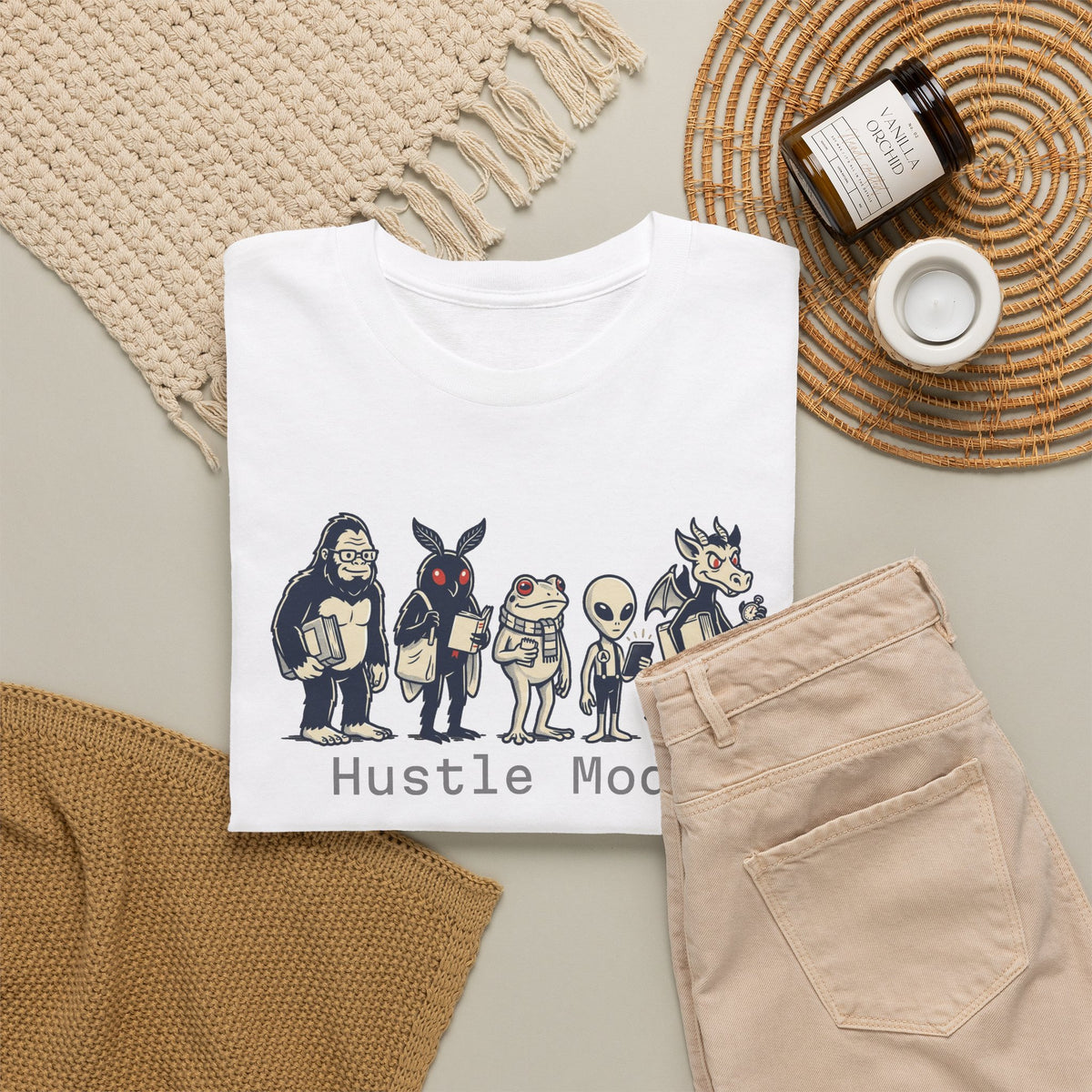 Hustle Mode Character Graphic T-Shirt