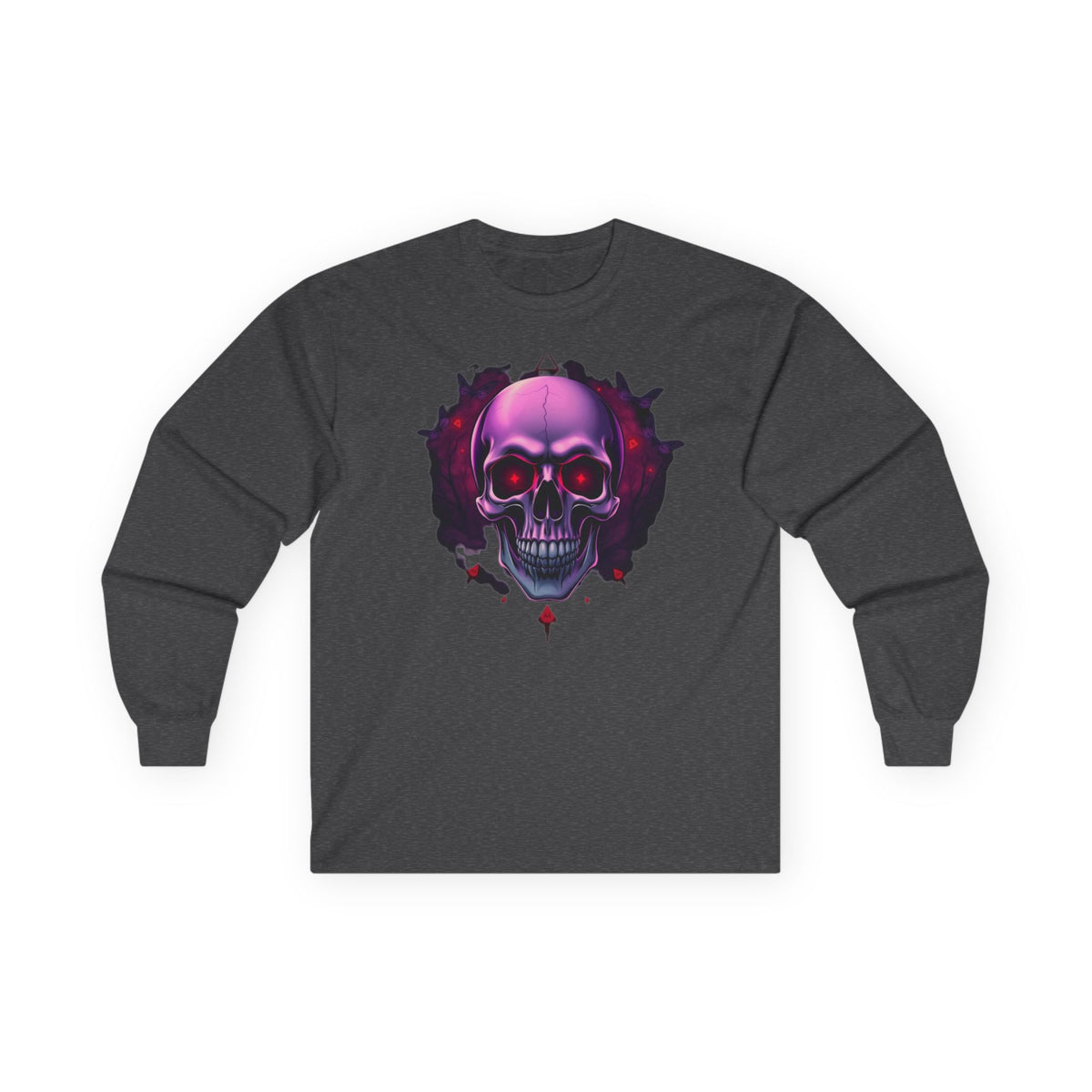 Purple Skull Halloween Long Sleeve Tee