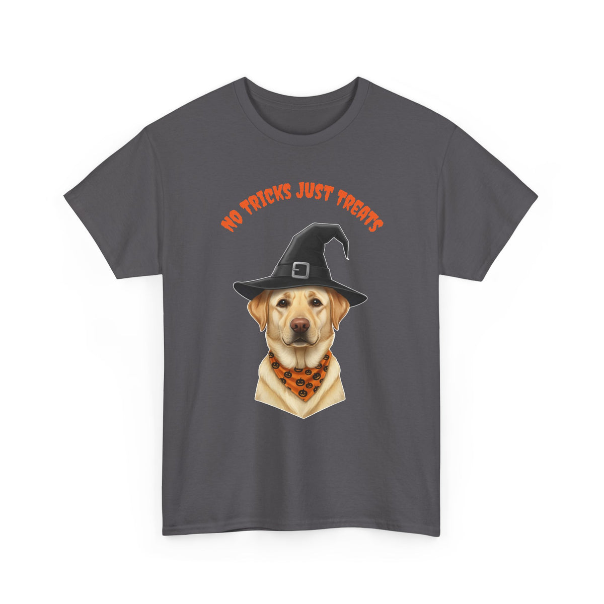 No Tricks Just Treats Golden Lab Halloween T-Shirt – Stay Weird Goods