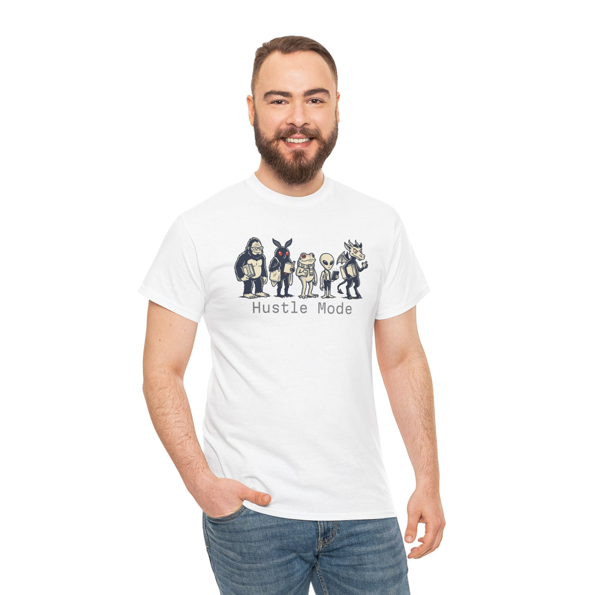 Hustle Mode Character Graphic T-Shirt