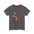 Santa and a Yellow Labrador, Merry Christmas, Unisex Heavy Cotton Tee