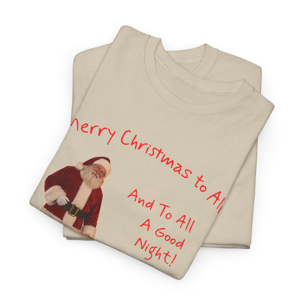 Santa and a Yellow Labrador, Merry Christmas, Unisex Heavy Cotton Tee