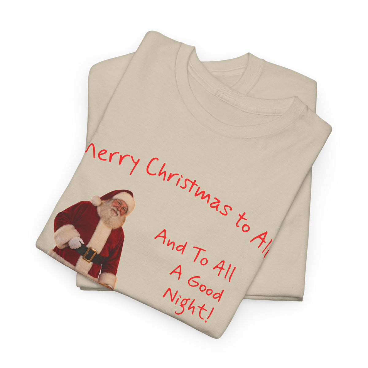 Santa and a Yellow Labrador, Merry Christmas, Unisex Heavy Cotton Tee