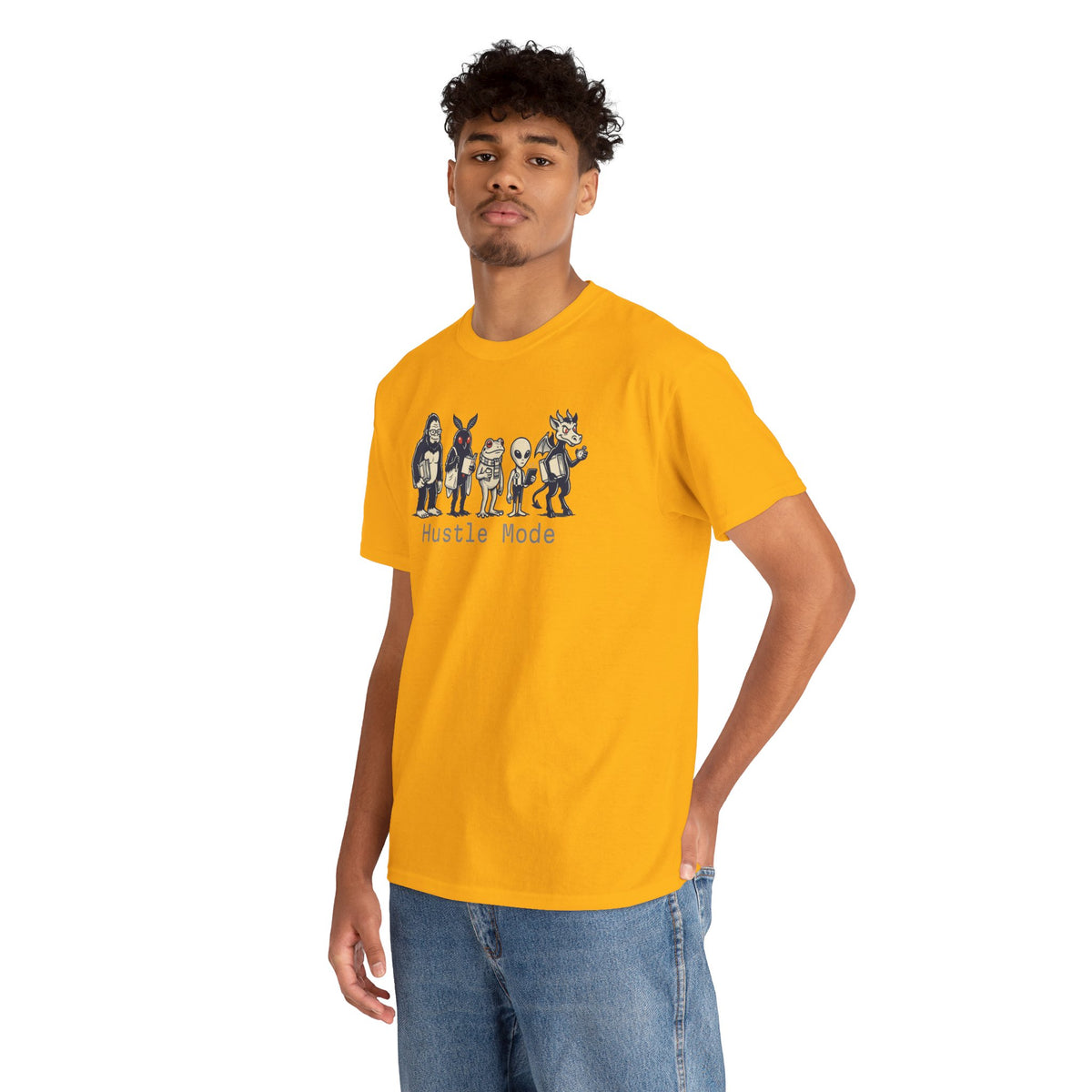 Hustle Mode Character Graphic T-Shirt