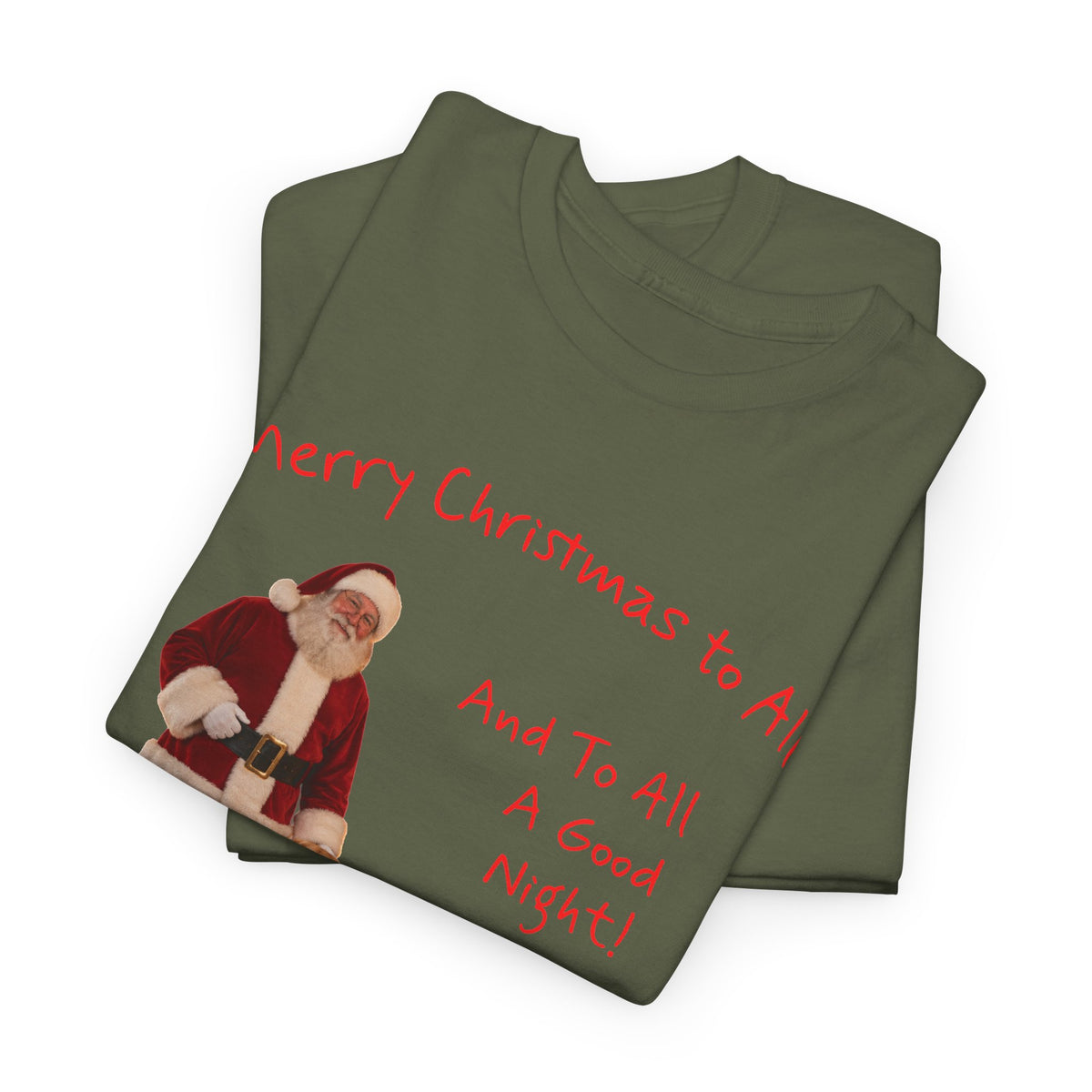 Santa and a Yellow Labrador, Merry Christmas, Unisex Heavy Cotton Tee