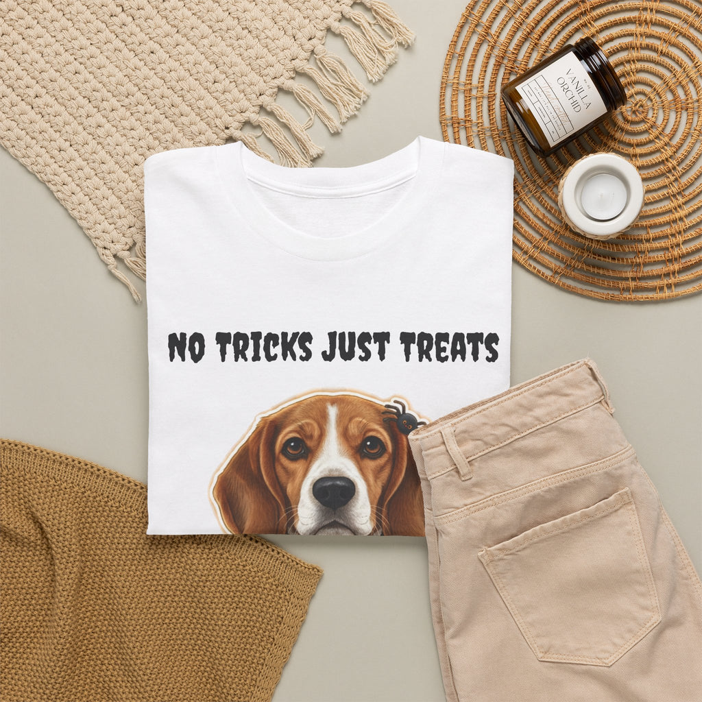 No Tricks Just Treats Beagle Halloween T-Shirt – Stay Weird Goods