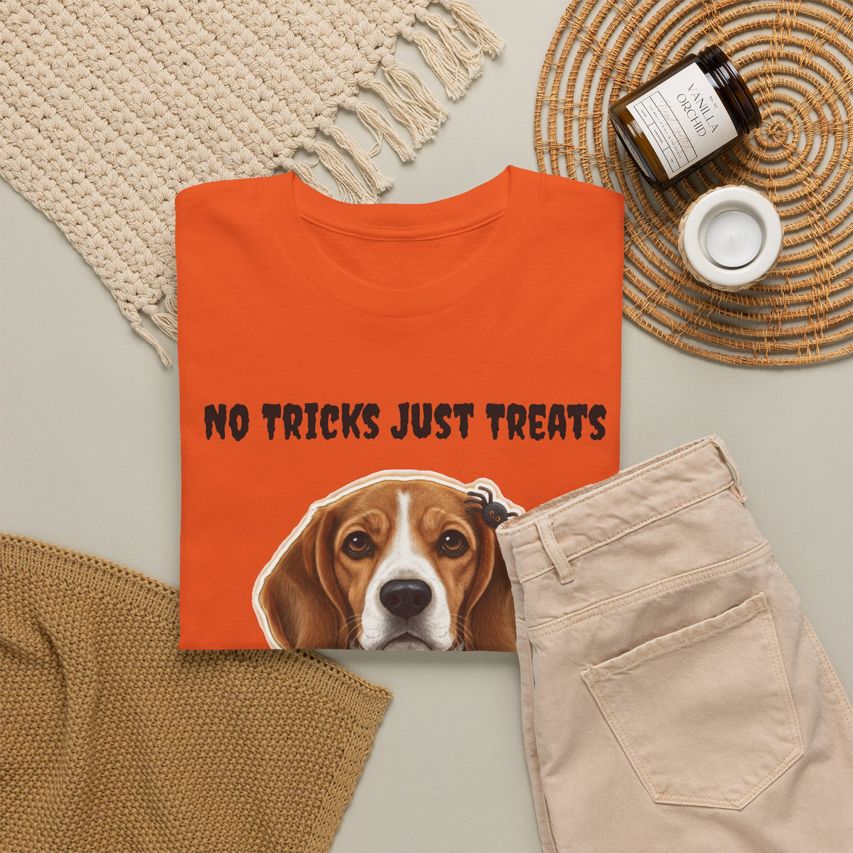 No Tricks Just Treats Beagle Halloween T-Shirt – Stay Weird Goods