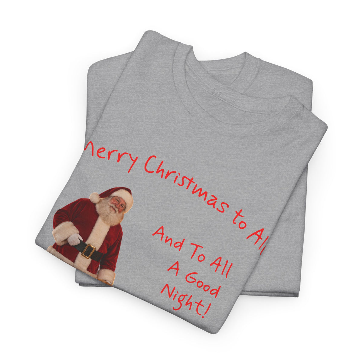 Santa and a Yellow Labrador, Merry Christmas, Unisex Heavy Cotton Tee