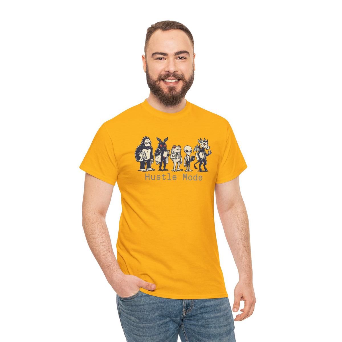 Hustle Mode Character Graphic T-Shirt