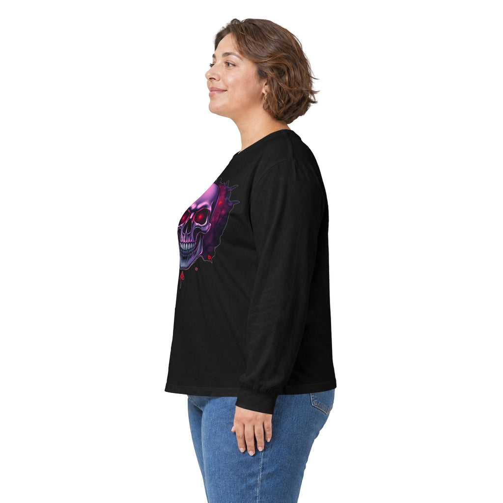 Purple Skull Halloween Long Sleeve Tee