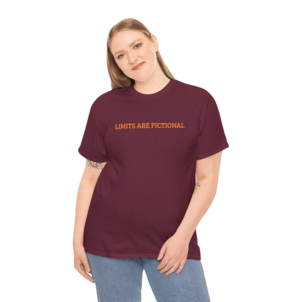 Limits Are Fictional, Motivation, Unisex Heavy Cotton Tee