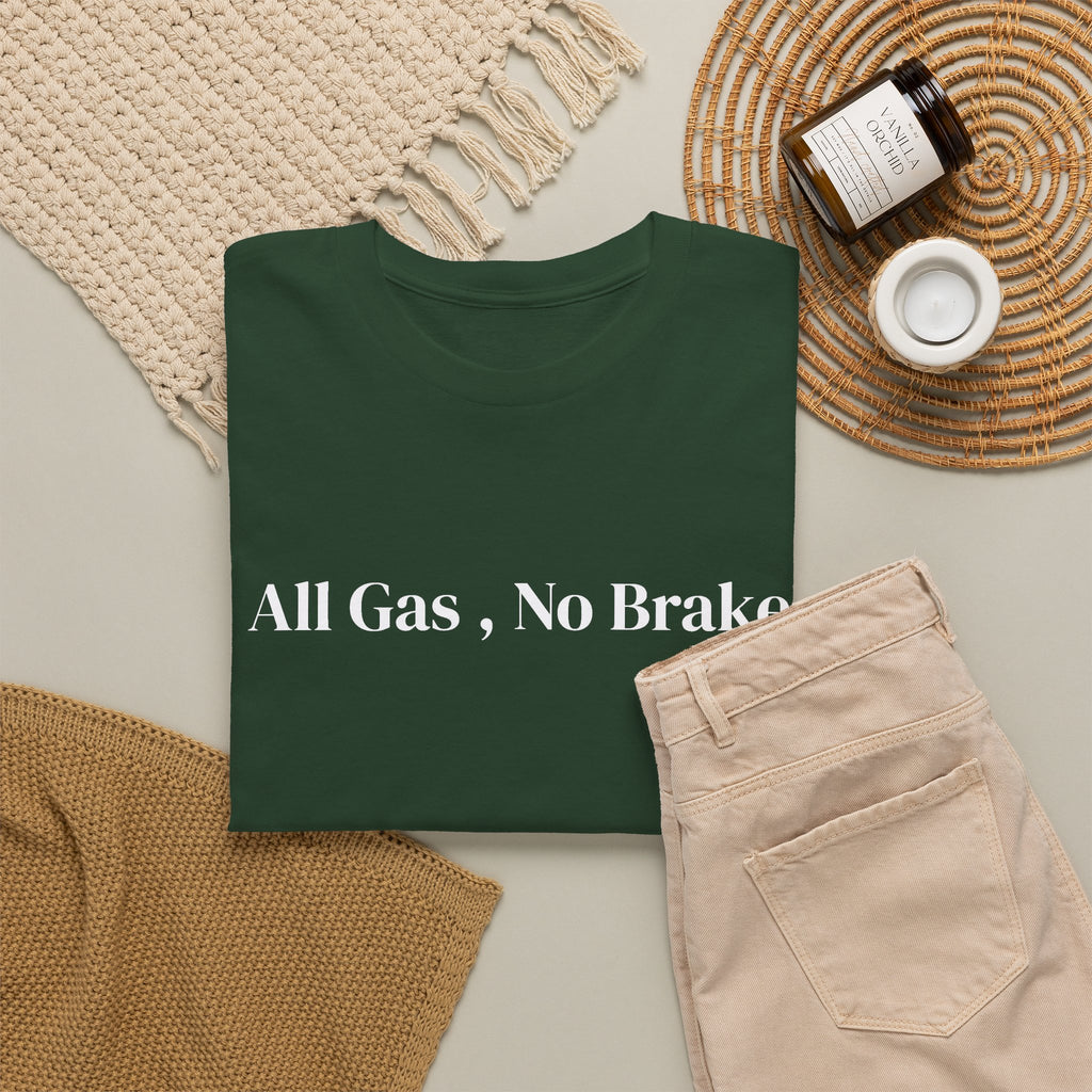 All Gas, No Brake, Unisex Heavy Cotton Tee