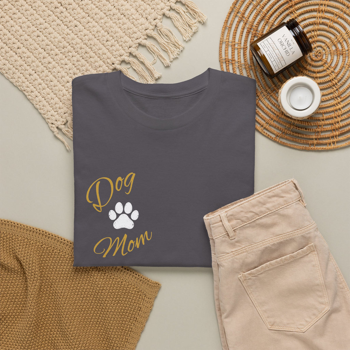 Dog Mom Tee, Unisex Heavy Cotton Tee