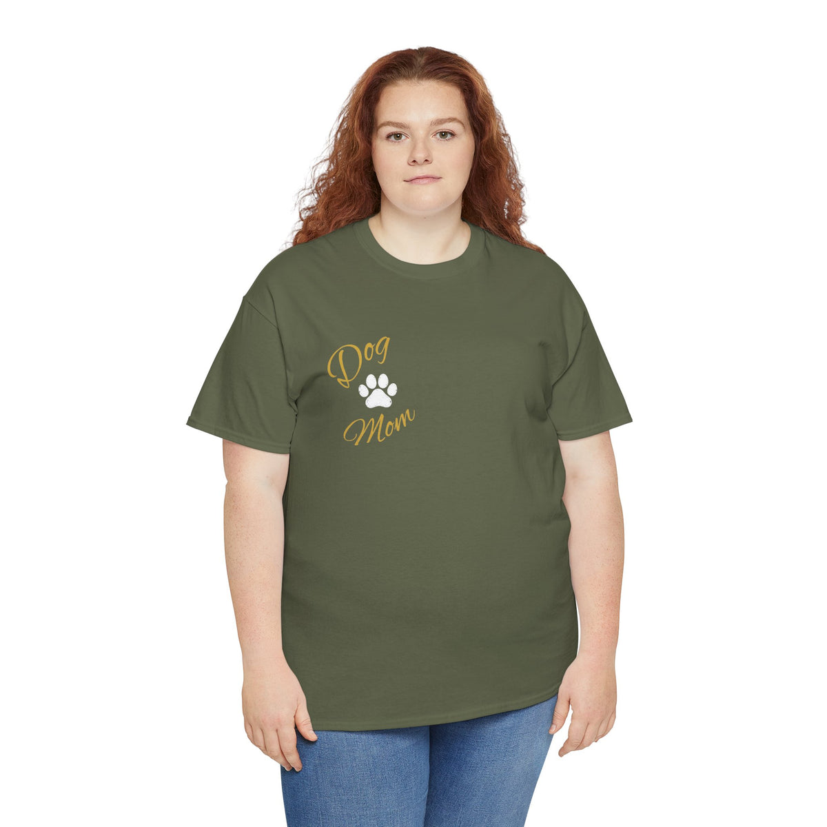 Dog Mom Tee, Unisex Heavy Cotton Tee