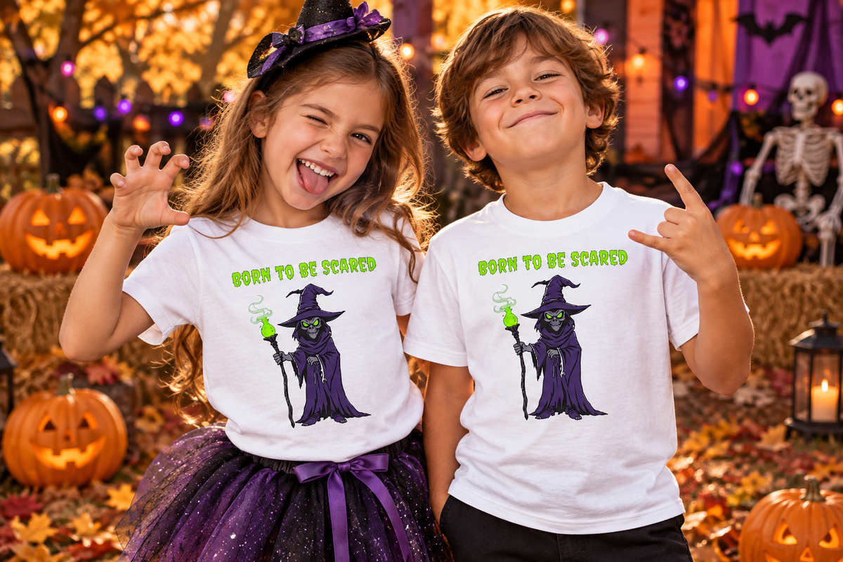 Born to Be Scared Kids Tee - Kids Lifestyle Shot