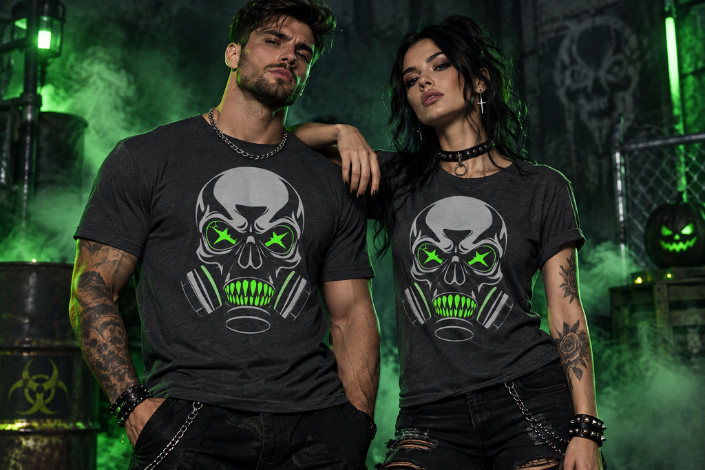 Gas Mask Skull - Couple Lifestyle Shot