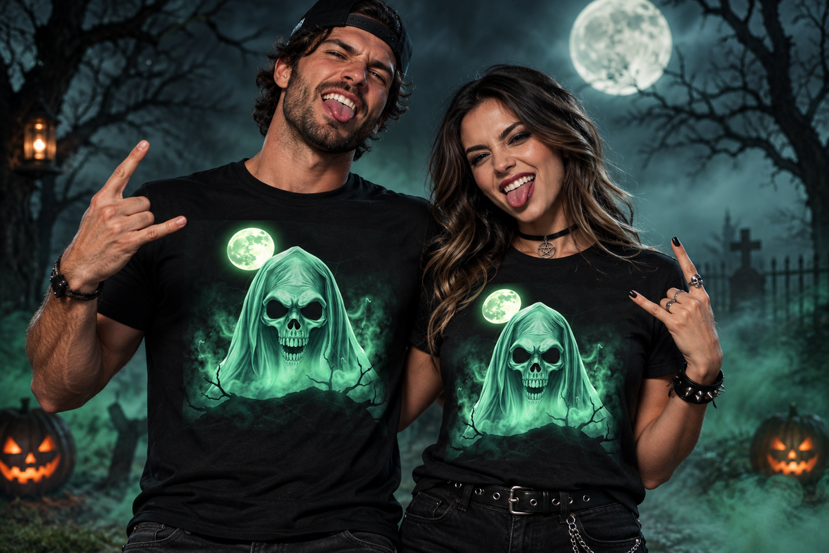 Skull Ghost Moon - Couple Lifestyle Shot